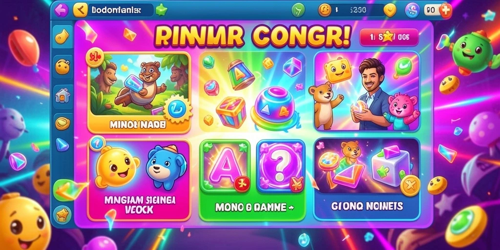 Grafis yang cerah dan penuh warna.